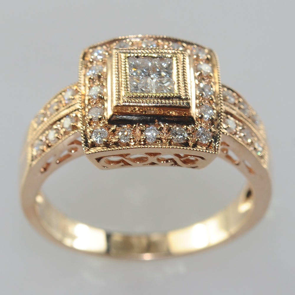 14KT LADIES DIAMOND RING - Picture 3 of 3